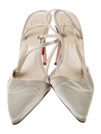 Christian Louboutin Satin Slingback Pumps