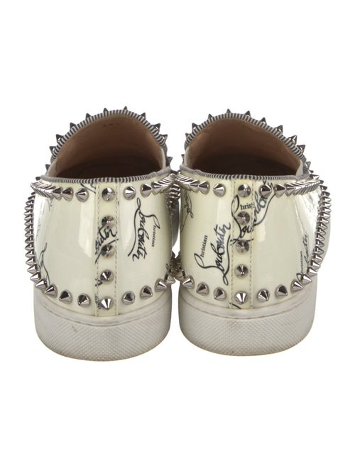 Christian Louboutin Spike Accents Patent Leather Sneakers