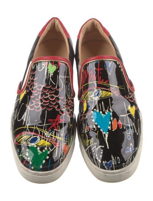 Christian Louboutin Patent Leather Printed Sneakers