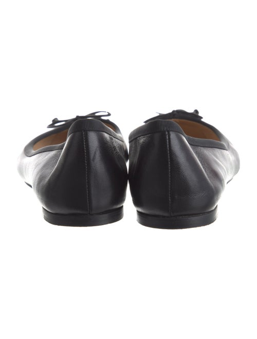 Christian Louboutin Leather Bow Accents Ballet Flats