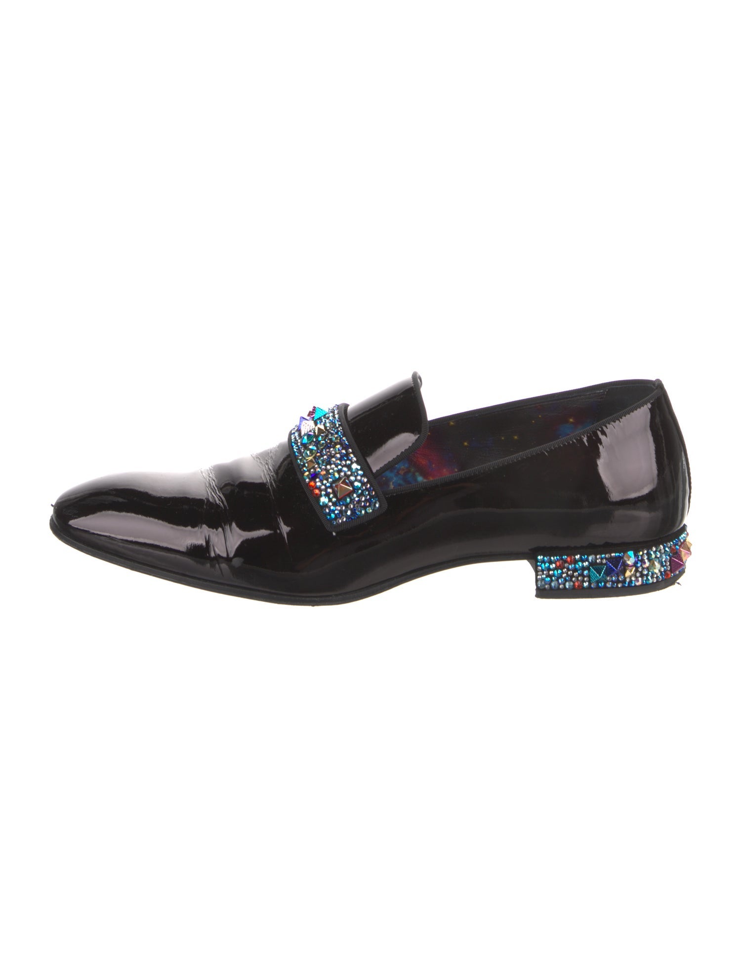 Christian Louboutin x MARVEL Patent Leather Crystal Embellishments Dress Loafers