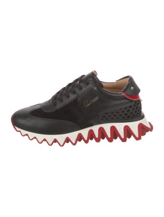 Christian Louboutin Spike Accents Leather Sneakers