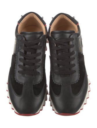 Christian Louboutin Spike Accents Leather Sneakers