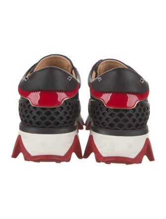 Christian Louboutin Spike Accents Leather Sneakers