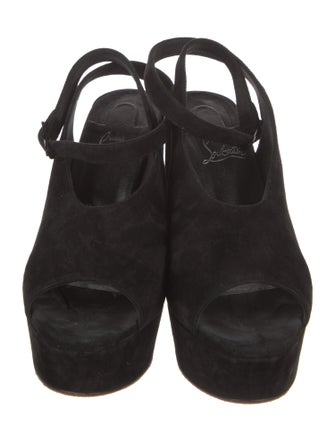 Christian Louboutin Suede Slingback Pumps