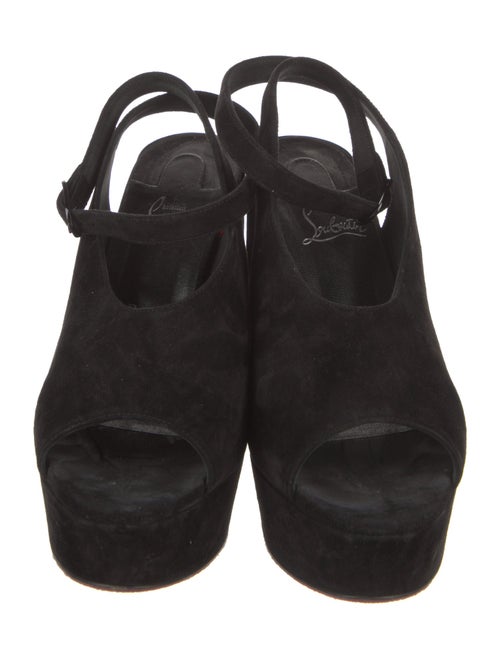 Christian Louboutin Suede Slingback Pumps