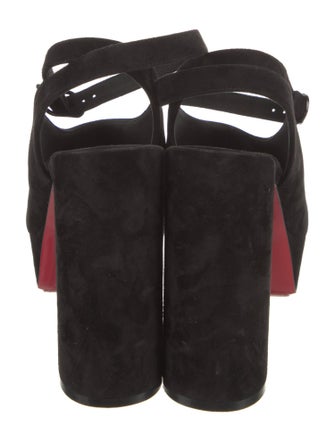 Christian Louboutin Suede Slingback Pumps