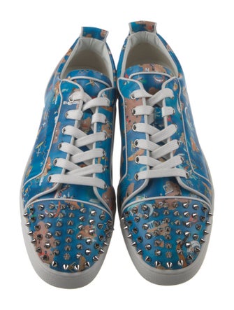 Christian Louboutin Spike Accents Leather Sneakers