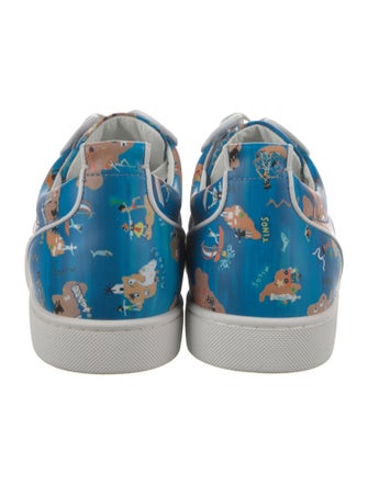 Christian Louboutin Spike Accents Leather Sneakers