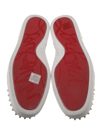 Christian Louboutin Spike Accents Leather Sneakers