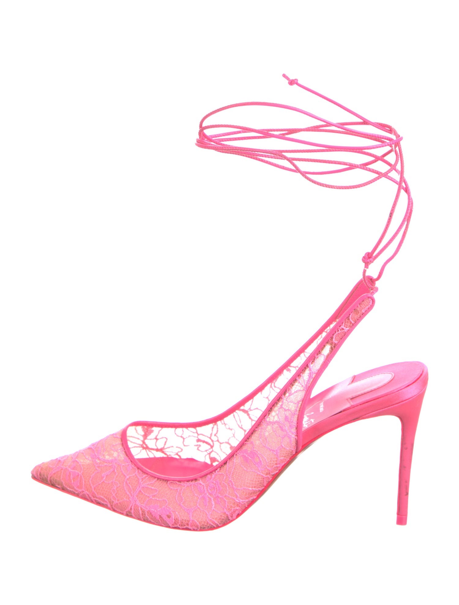 Christian Louboutin Lace Slingback Pumps