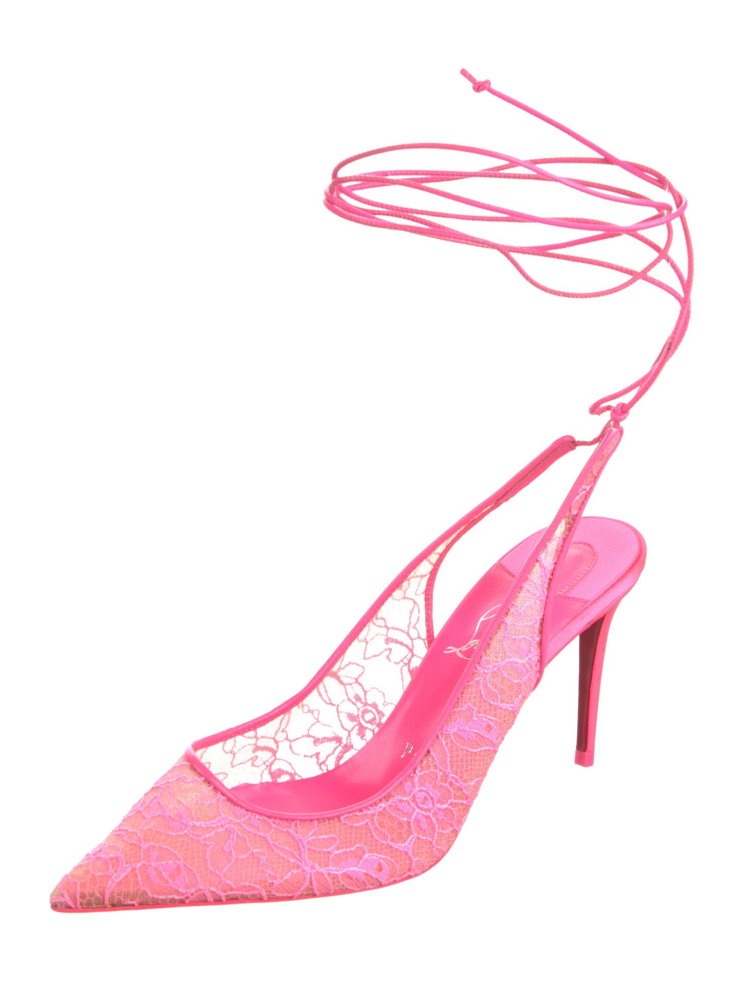 Christian Louboutin Lace Slingback Pumps