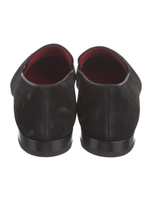 Christian Louboutin Suede Crystal Embellishments Loafers