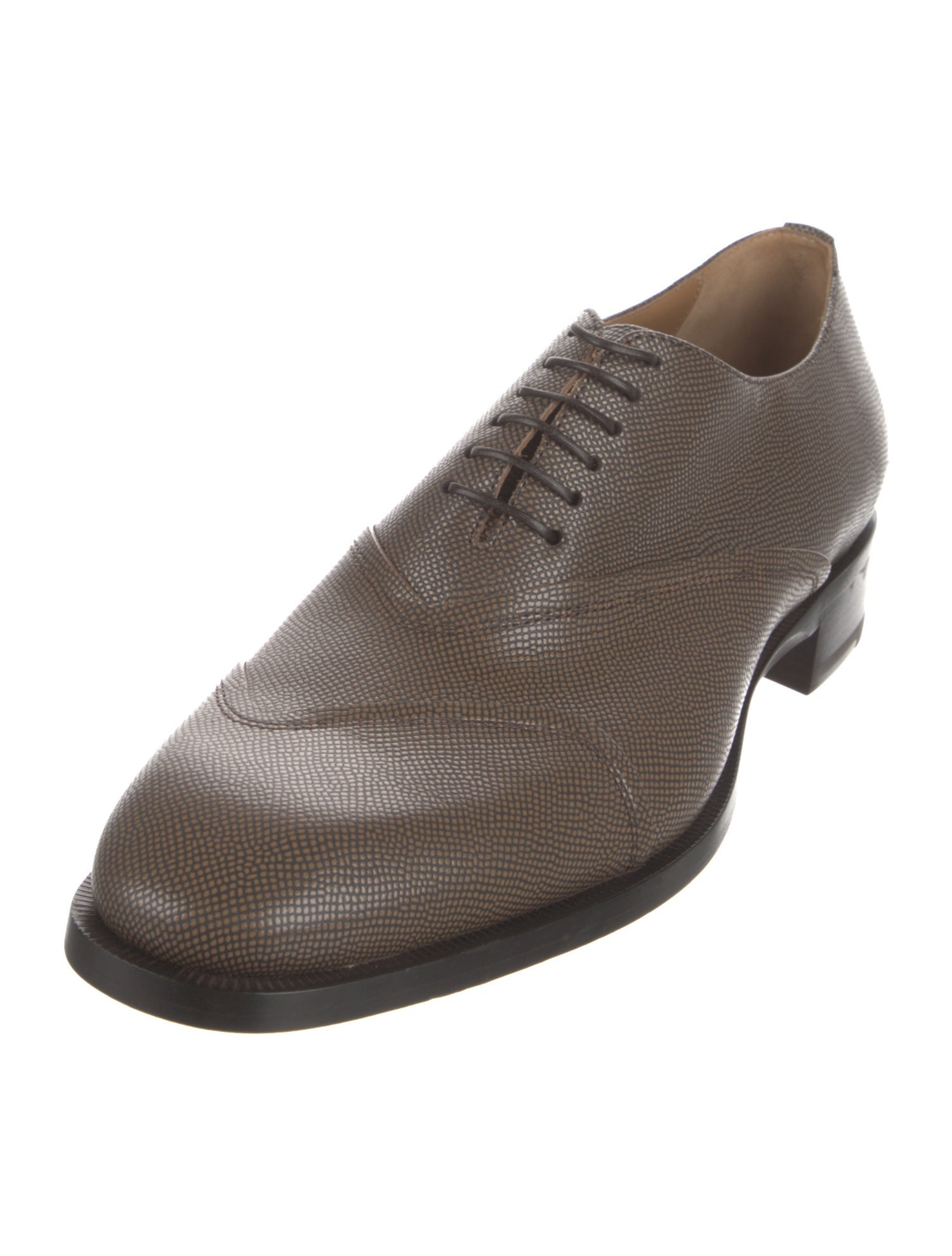 Christian Louboutin Embossed Leather Oxfords