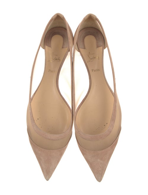 Christian Louboutin Suede Mesh Accents Flats