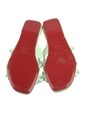 Christian Louboutin Leather Studded Accents Slides