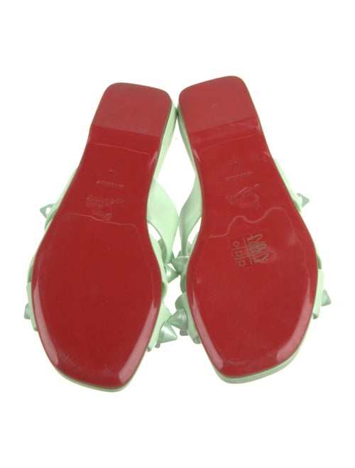 Christian Louboutin Leather Studded Accents Slides