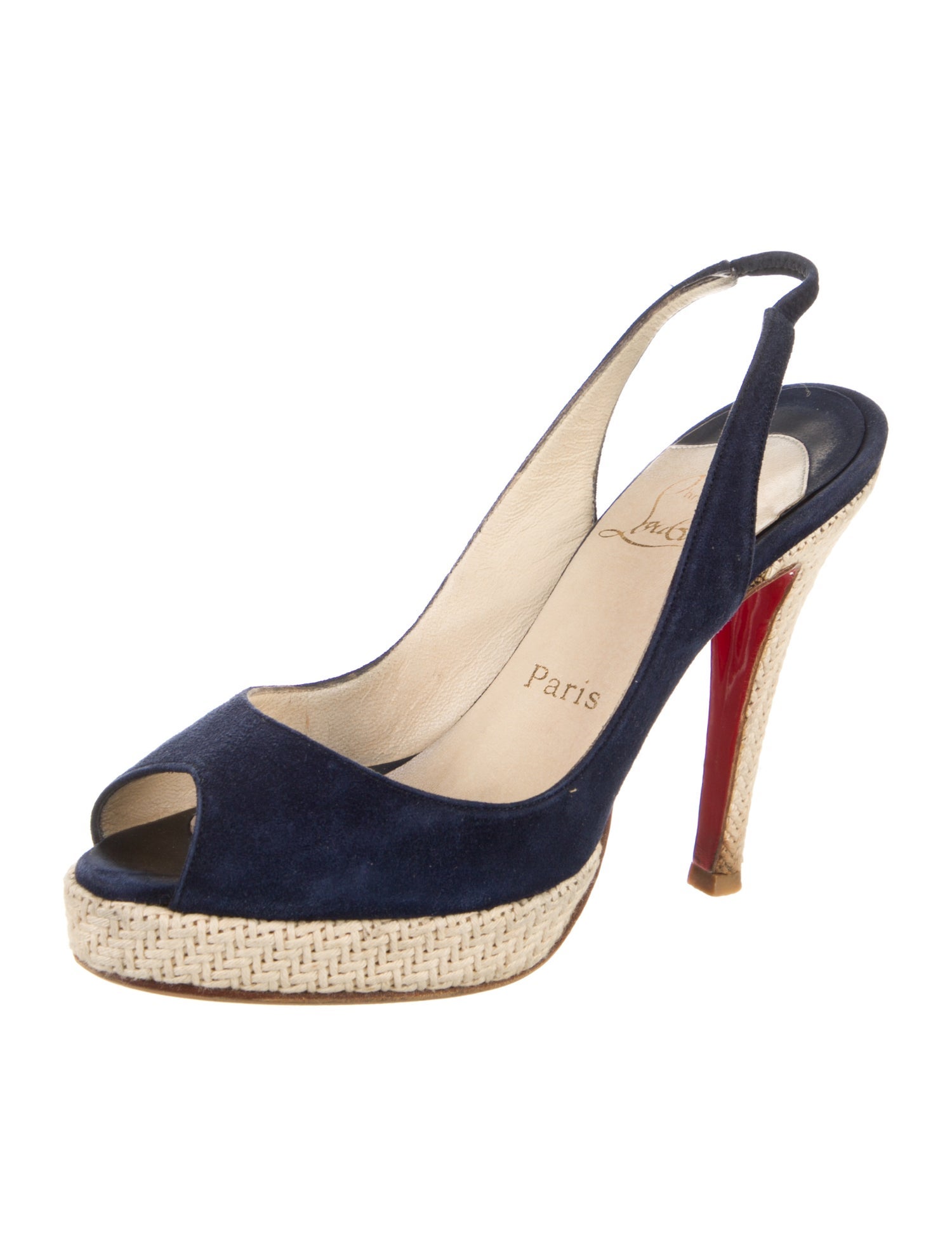 Christian Louboutin Suede Slingback Sandals