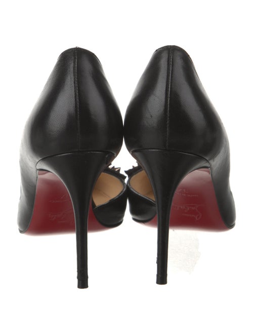 Christian Louboutin Leather Crystal Embellishments D'Orsay Pumps
