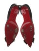 Christian Louboutin Leather Crystal Embellishments D'Orsay Pumps