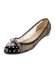 Christian Louboutin Spike Accents Patent Leather Ballet Flats