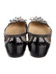 Christian Louboutin Spike Accents Patent Leather Ballet Flats