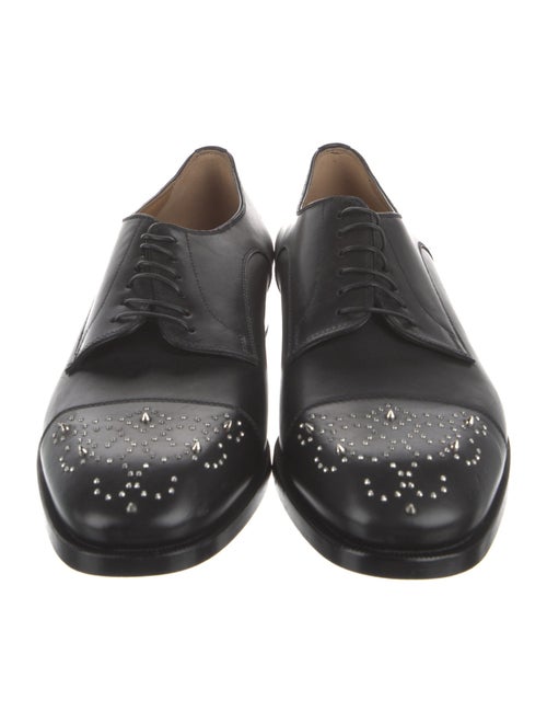 Christian Louboutin Leather Studded Accents Derby Shoes