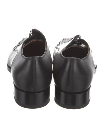 Christian Louboutin Leather Studded Accents Derby Shoes