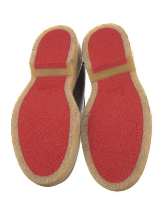 Christian Louboutin Leather Lasercut Accents Dress Loafers