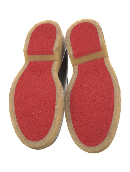 Christian Louboutin Leather Lasercut Accents Dress Loafers