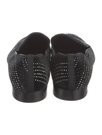 Christian Louboutin Velvet Polka Dot Print Loafers