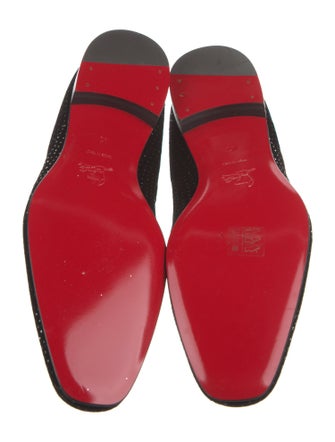 Christian Louboutin Velvet Polka Dot Print Loafers