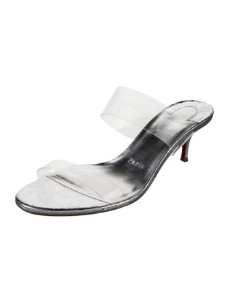 Christian Louboutin Just Nothing 85 PVC Slides