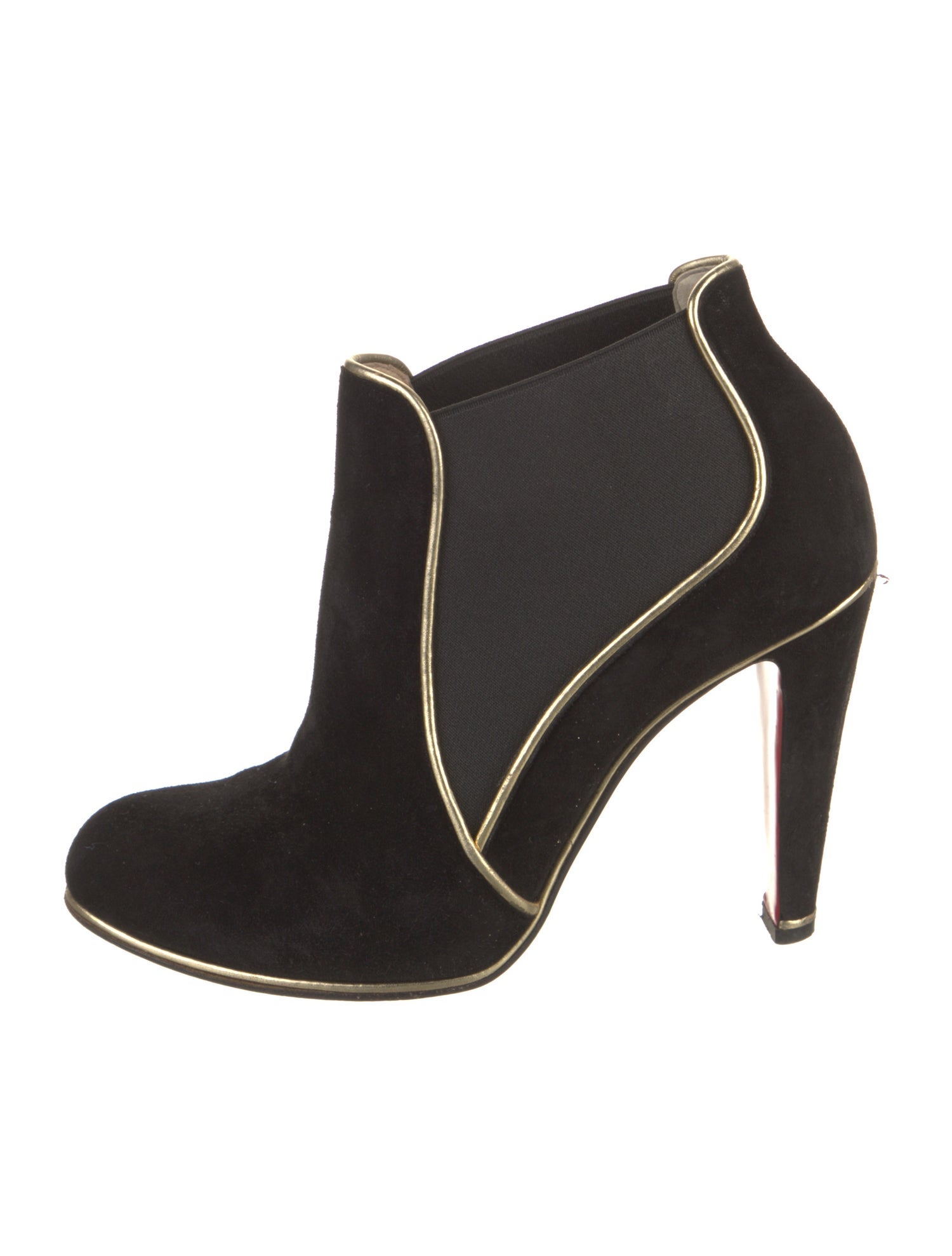 Christian Louboutin Suede Animal Print Boots