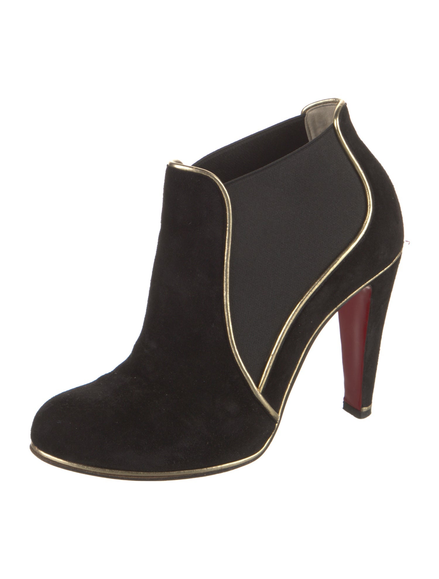 Christian Louboutin Suede Animal Print Boots