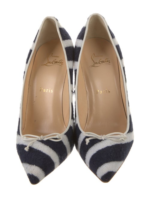 Christian Louboutin Striped Bow Accents Pumps