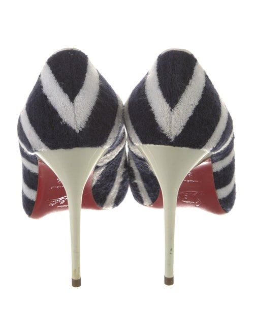 Christian Louboutin Striped Bow Accents Pumps