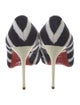 Christian Louboutin Striped Bow Accents Pumps