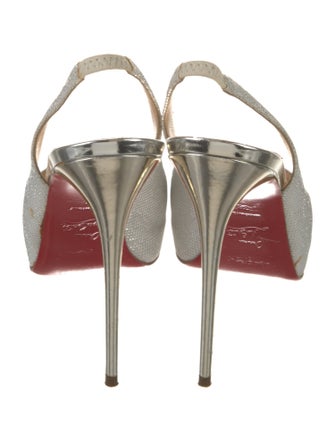 Christian Louboutin Glitter Slingback Pumps