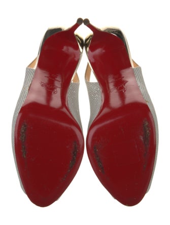 Christian Louboutin Glitter Slingback Pumps