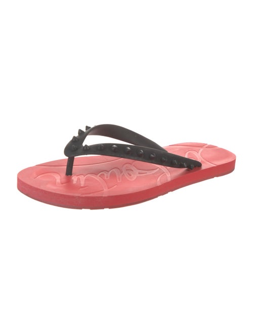 Christian Louboutin Rubber Studded Accents Flip Flops