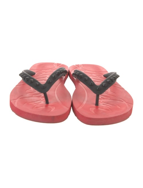 Christian Louboutin Rubber Studded Accents Flip Flops