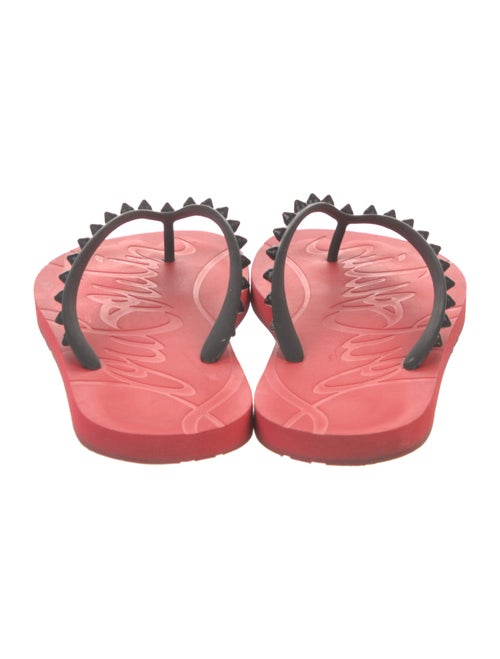 Christian Louboutin Rubber Studded Accents Flip Flops