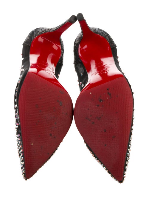 Christian Louboutin Mesh Crystal Embellishments Pumps