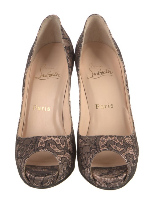 Christian Louboutin Lace Printed D'Orsay Pumps