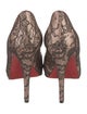 Christian Louboutin Lace Printed D'Orsay Pumps