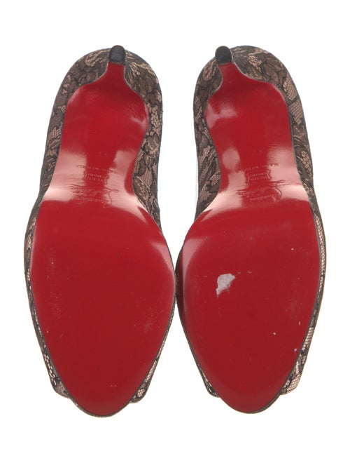Christian Louboutin Lace Printed D'Orsay Pumps