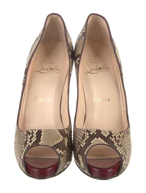 Christian Louboutin Snakeskin Animal Print Pumps