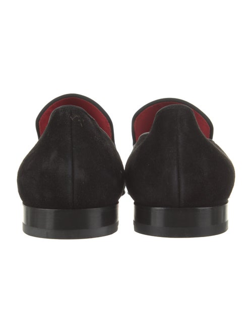 Christian Louboutin Suede Crystal Embellishments Loafers