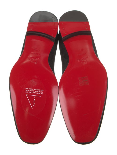 Christian Louboutin Suede Crystal Embellishments Loafers